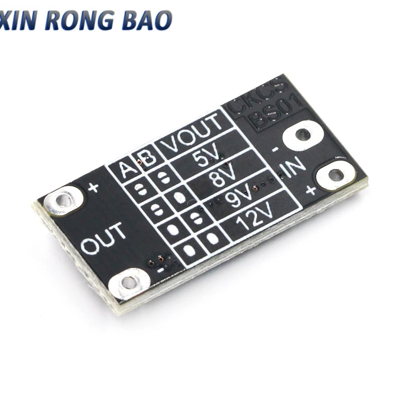 Mini DC-DC boost module 3.7V to 12V, supporting 5V / 8V / 9V / 12V output lithium battery boost