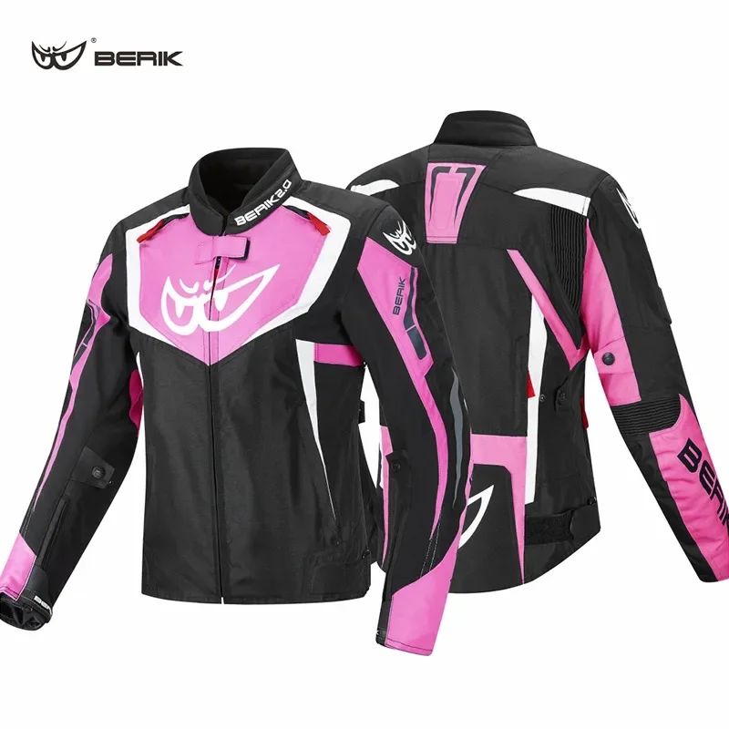 BERIK Motorcycle Jacke Women's Summer Mesh Breathable Jacket Anti-drop Racing  Casual Motorcycle Travel Knight Clothing