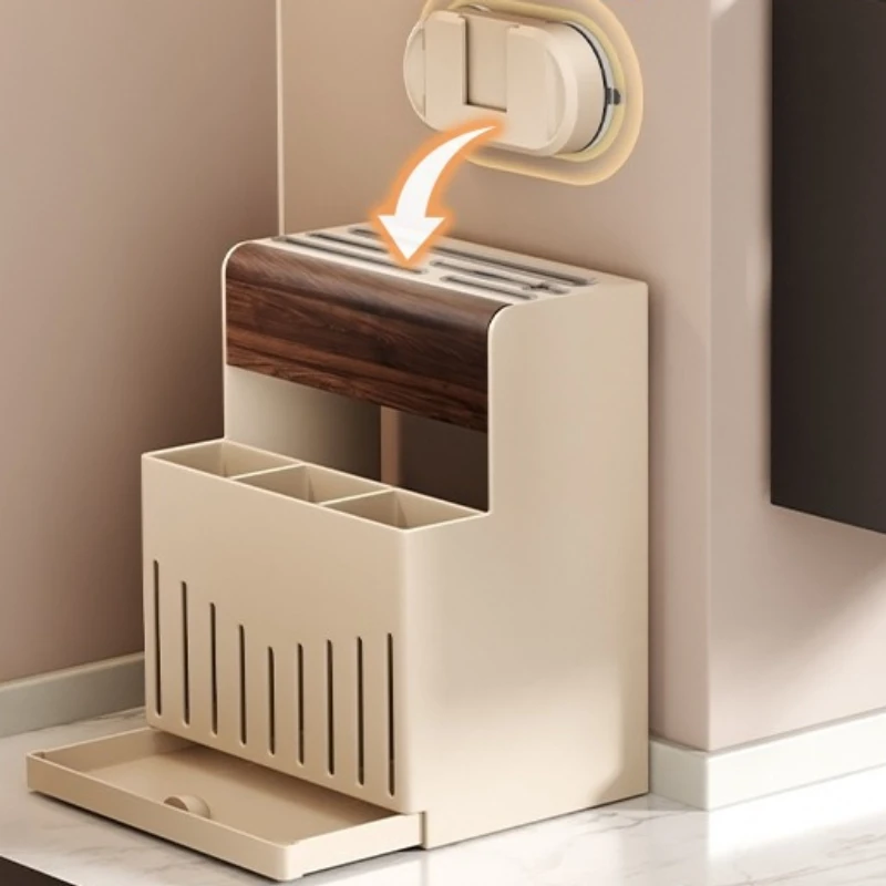 

Держатель для ножей всасывающего ореха, стеллаж для хранения, держатель для перфорационных ножей, ложки, палочки для еды, кухонные принадлежности Soporte Para Couteaux XY40DJ