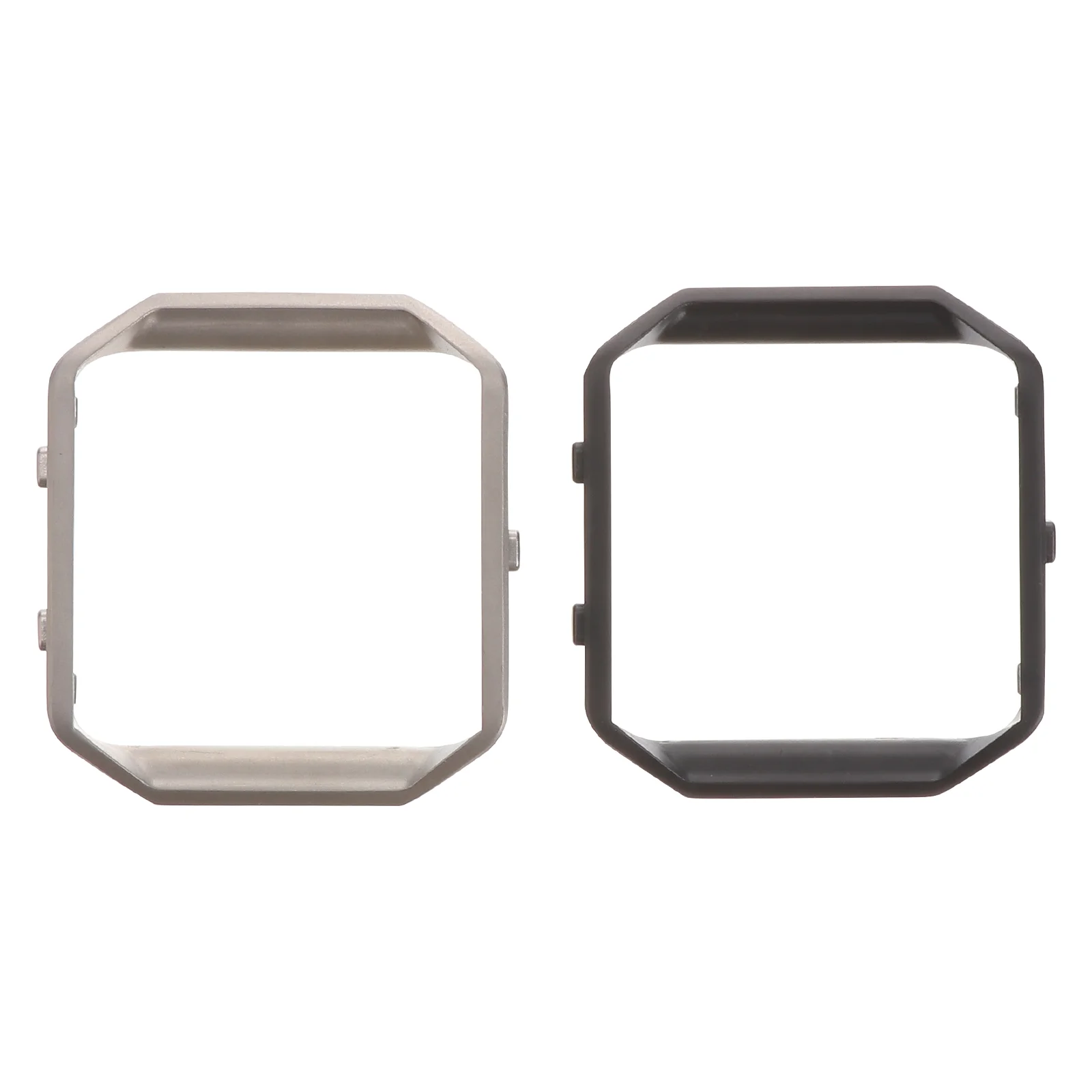 2pcs Watch Metal Frames Stainless Steel Frame Watch Protective Frame Replacing Frame Compatible for Fitbit Blaze