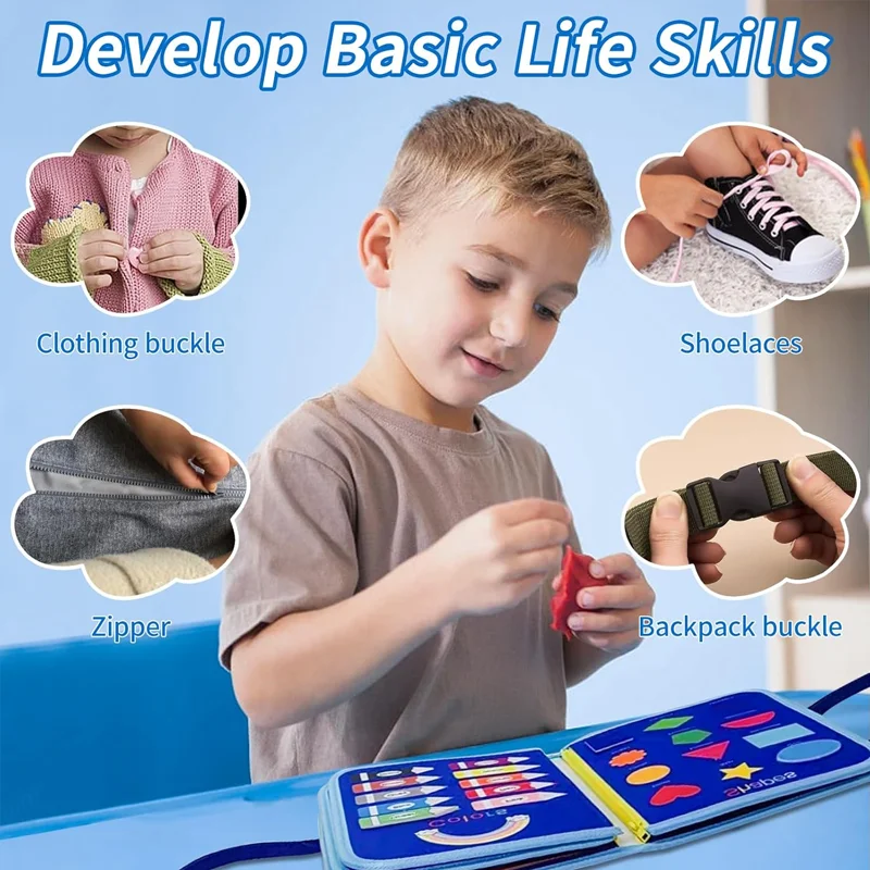 Novo montessori ocupado placa atividade educacional desenvolvimento sensorial placa fina vestido básico habilidade motora brinquedo de viagem presente para criança