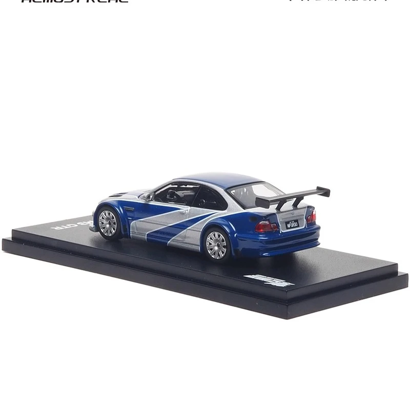 ほぼリアル 1/64 BMW M3 GTR ニード・フォー・スピード：アンバウンド エディション カーモデル シミュレーション コレクションカー 合金製カーモデル 男の子向けおもちゃ ギフト