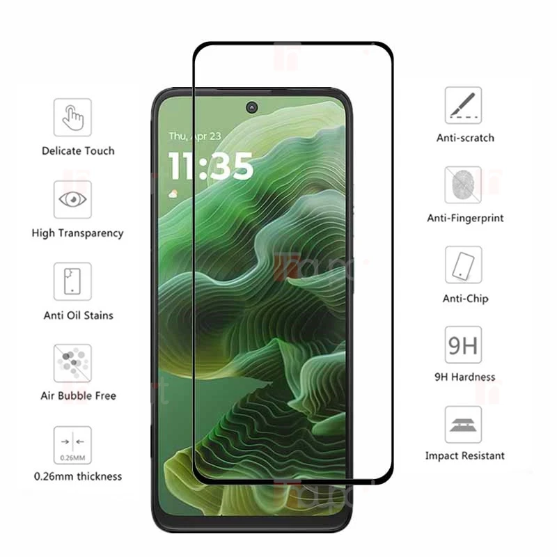 3/2 قطعة الغراء الكامل لموتورولا موتو G35 الزجاج المقسى 9H المضادة للخدش للصدمات حامي الشاشة غطاء كامل #2