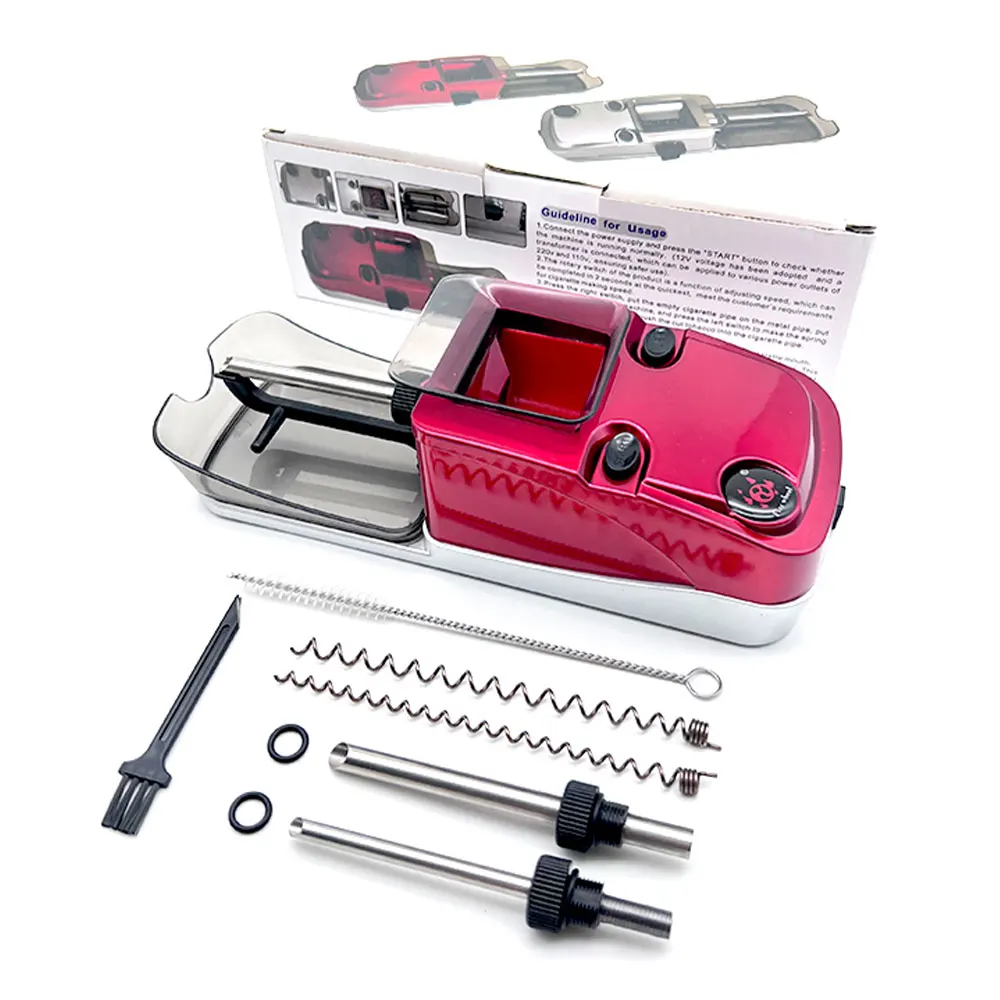 5.5/6.5/8mm 3 in 1 Automatic Cigarette Rolling Machine Smoke Filler Injector Tobacco Grind Cigarette Device DIY Smoking Tool