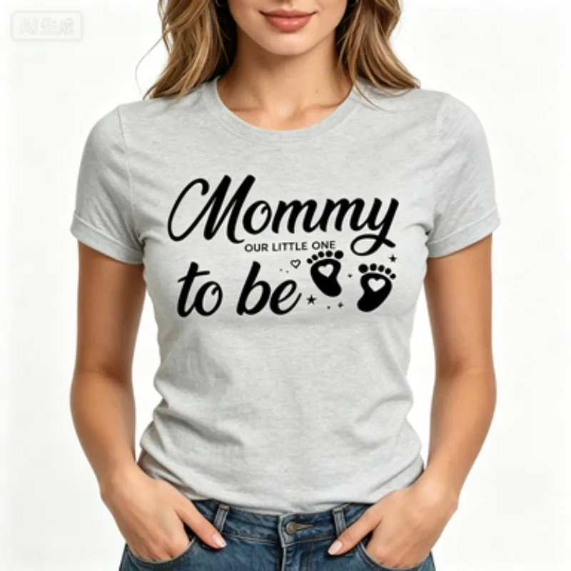 Mommy and Daddy To Be T Shirts Funny Mother Father Short Sleeve T-shirts Matching Pregnancy Announcement T Shirt Graphic Tshirts