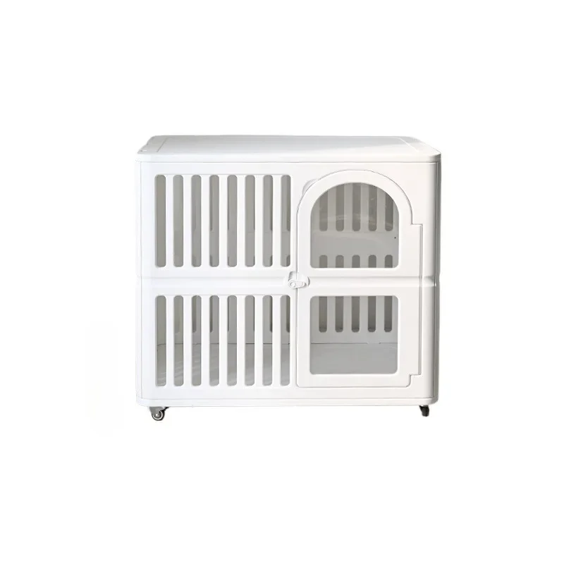 Dogs Villa Kennel Pet Accessories Products Indoor Dog House Large Space Pet Cage Noiseless Universal Wheel Transparent