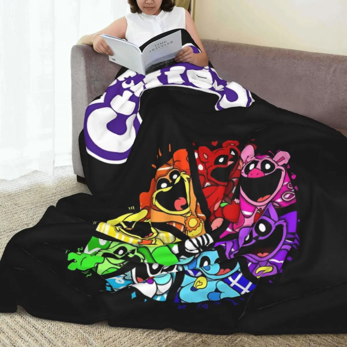 Catnap Dogday Cartoon Flannel Blanket Warm Soft Throw Blanket for Outdoor Decorative Aesthetic Bedspread Sofa Bed Cover