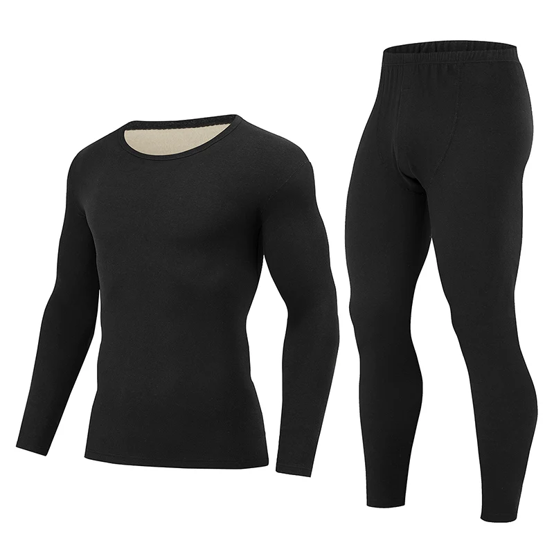 2 قطعة الرجال بدلة دافئة الخريف والشتاء الشباب سميكة الرياضة حجم كبير طبقة داخلية مريحة الخريف الملابس والسراويل العصرية #5