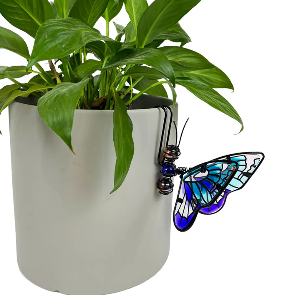 Wall Decoration Flower Pot Pendant Potted Plant Hanger Adorn Decorate Butterfly 3d