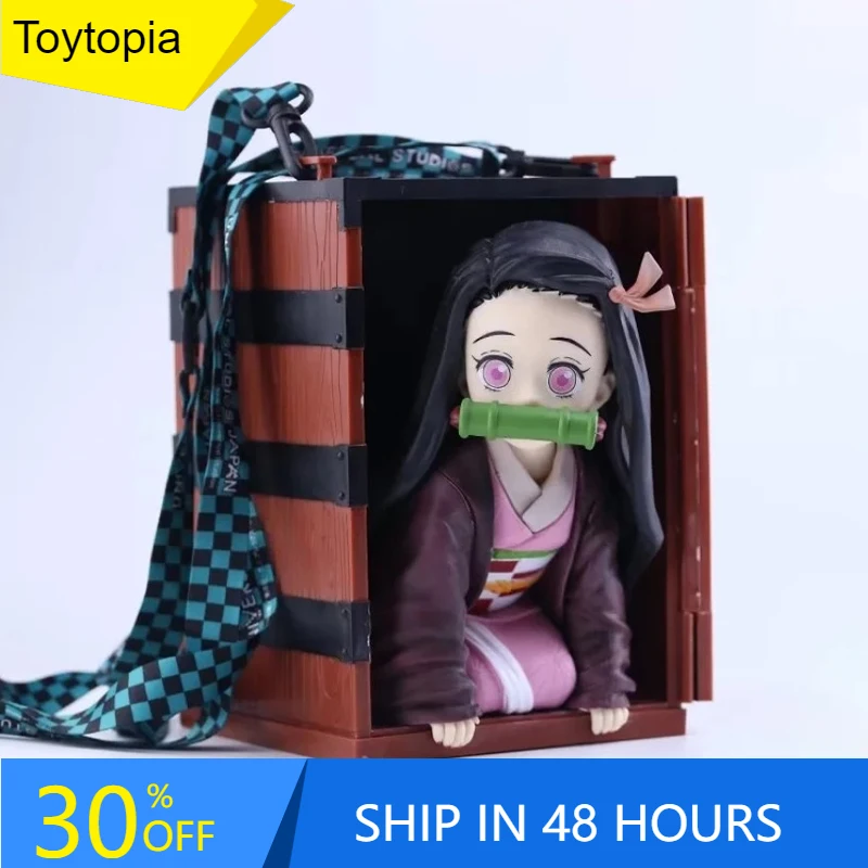 22 cm Dämon Slayer Kamado Nezuko Figur Popcorn Box Kawaii PVC Modell Puppe Peripheriegeräte Kleine