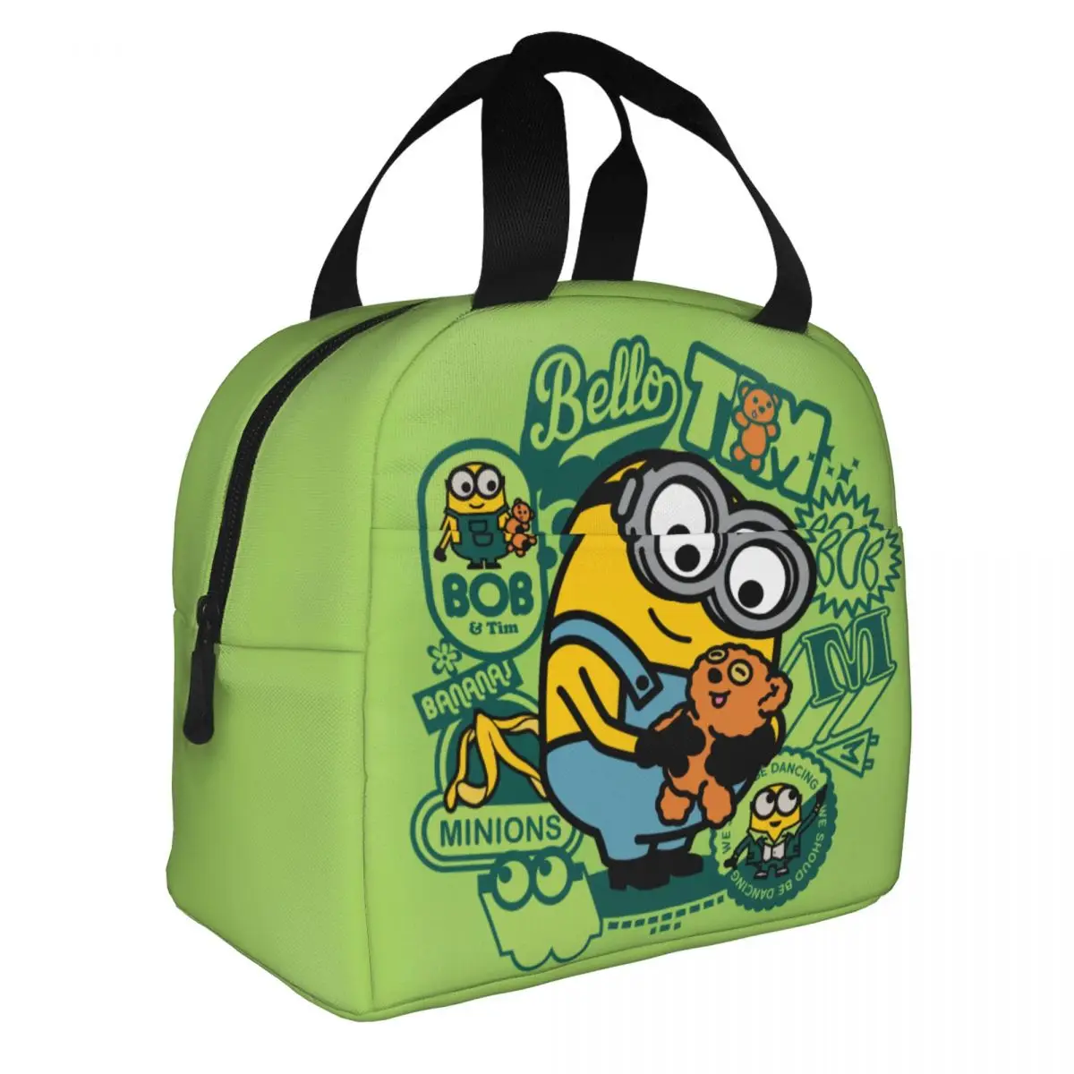 Minions The Rise Of Gru Insulated Lunch Bags borsa termica contenitore per pasti Bob Travel Tote Lunch Box a tenuta stagna Bento Pouch Picnic