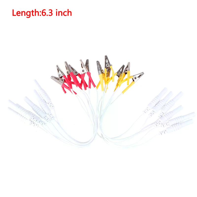 12Pcs/Set Alligator Clip Cable Electronic Acupuncture Treatment Instrument Random Color