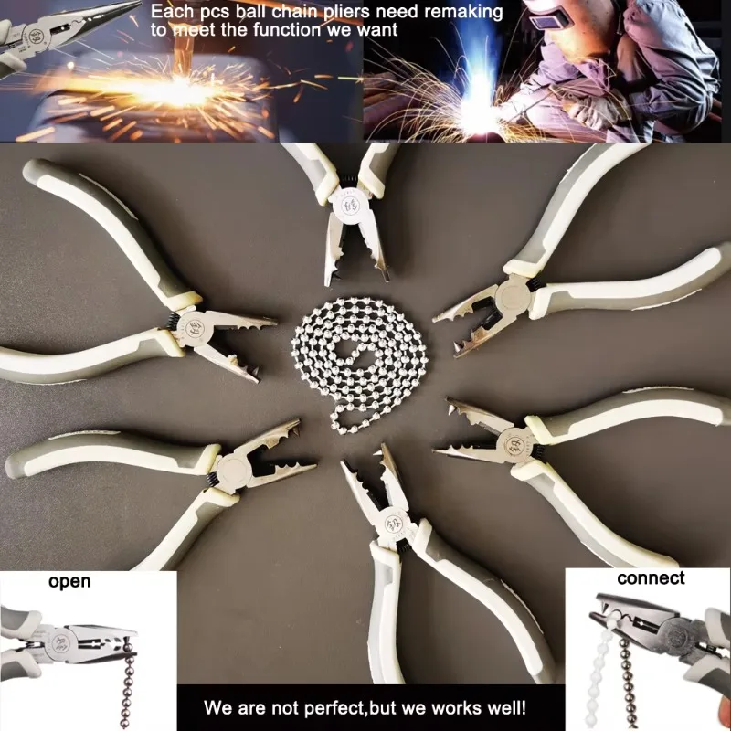 Metal Chain Joiner Pliers Holland Blind Roman Vertical Ball Continuous Loop