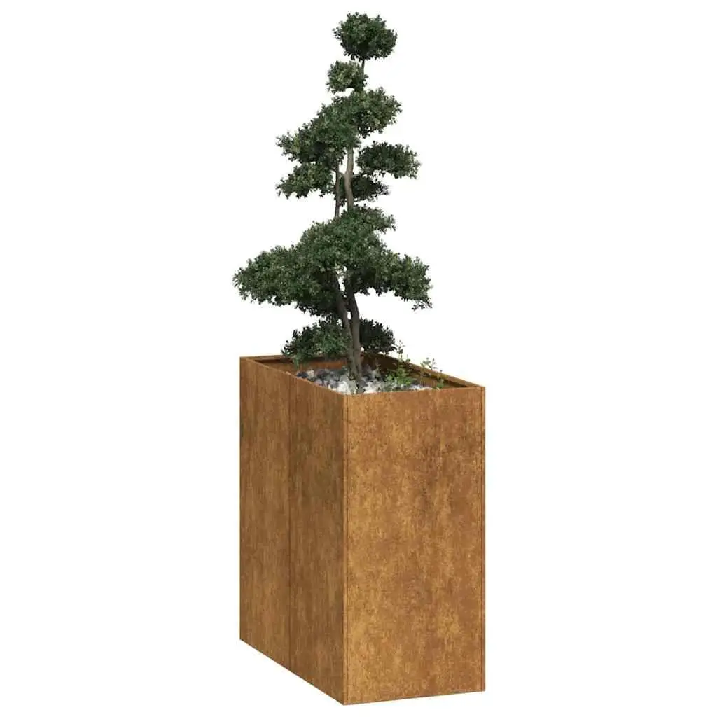 

Large Decorative Inlays Planter in Rusty Weathering Steel for Outdoor Garden Decor