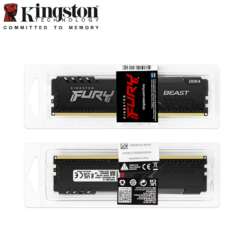 Kingston FURY Beast DDR4 Memory Module 8GB 16GB 32GB 3200MHz