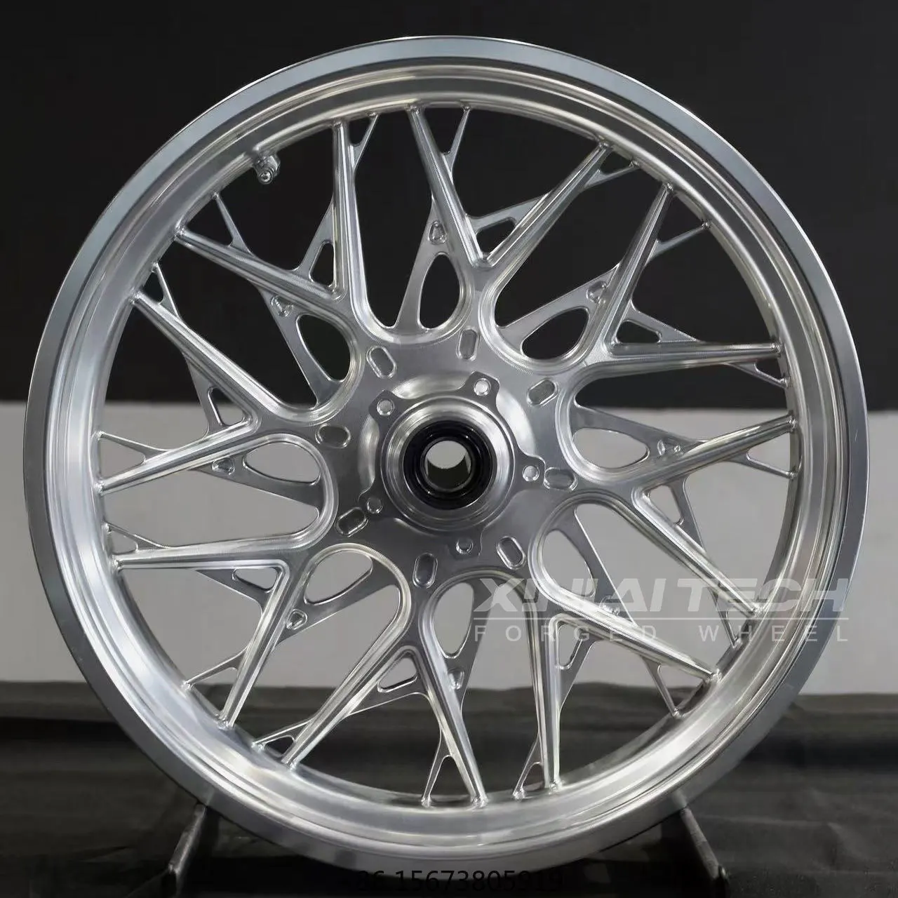 Custom Forged Motorcycle Wheels for Ducati Diavel 17 Inch CNC Forged Billet Aluminum Rims Anodized Finish Custom Motorcycle Rims