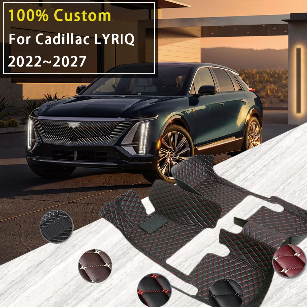 

Car Floor Mats For Cadillac LYRIQ EV 2023 2024 2025 2026 2027 Waterproof Rugs Carpets Full Set Auto Interior Part Accessories