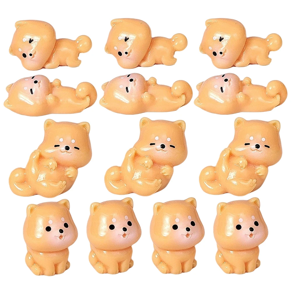 

20pcs Micro Landscape Figurines Mini Resin Dog Ornaments For Desk Car Dashboard Garden Decor Indoor Outdoor Fairy Lawn
