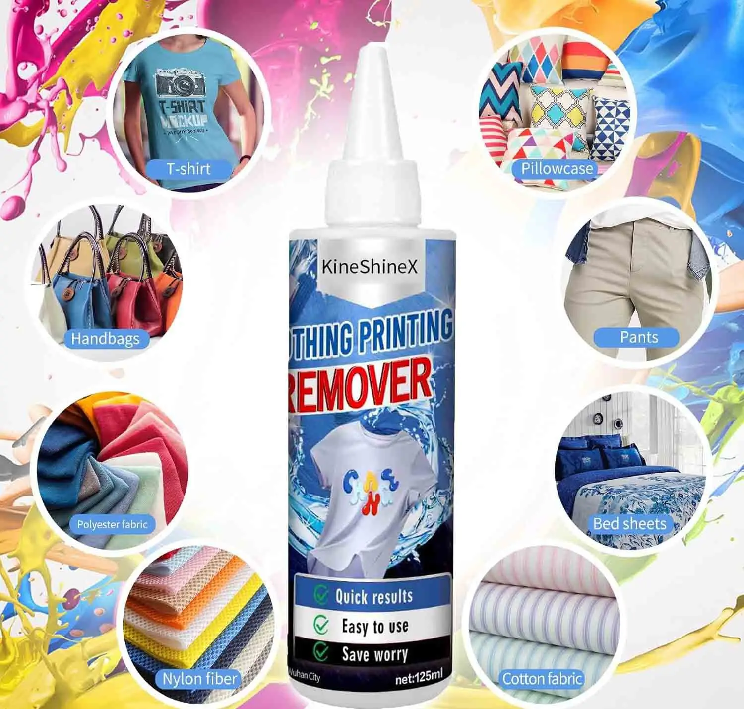 

Heat Transfer Vinyl Remover for Fabrics DTF Remove DTF Remover Adhesive Print Remover Remove Clothing For Printer Cleaner, 125ml