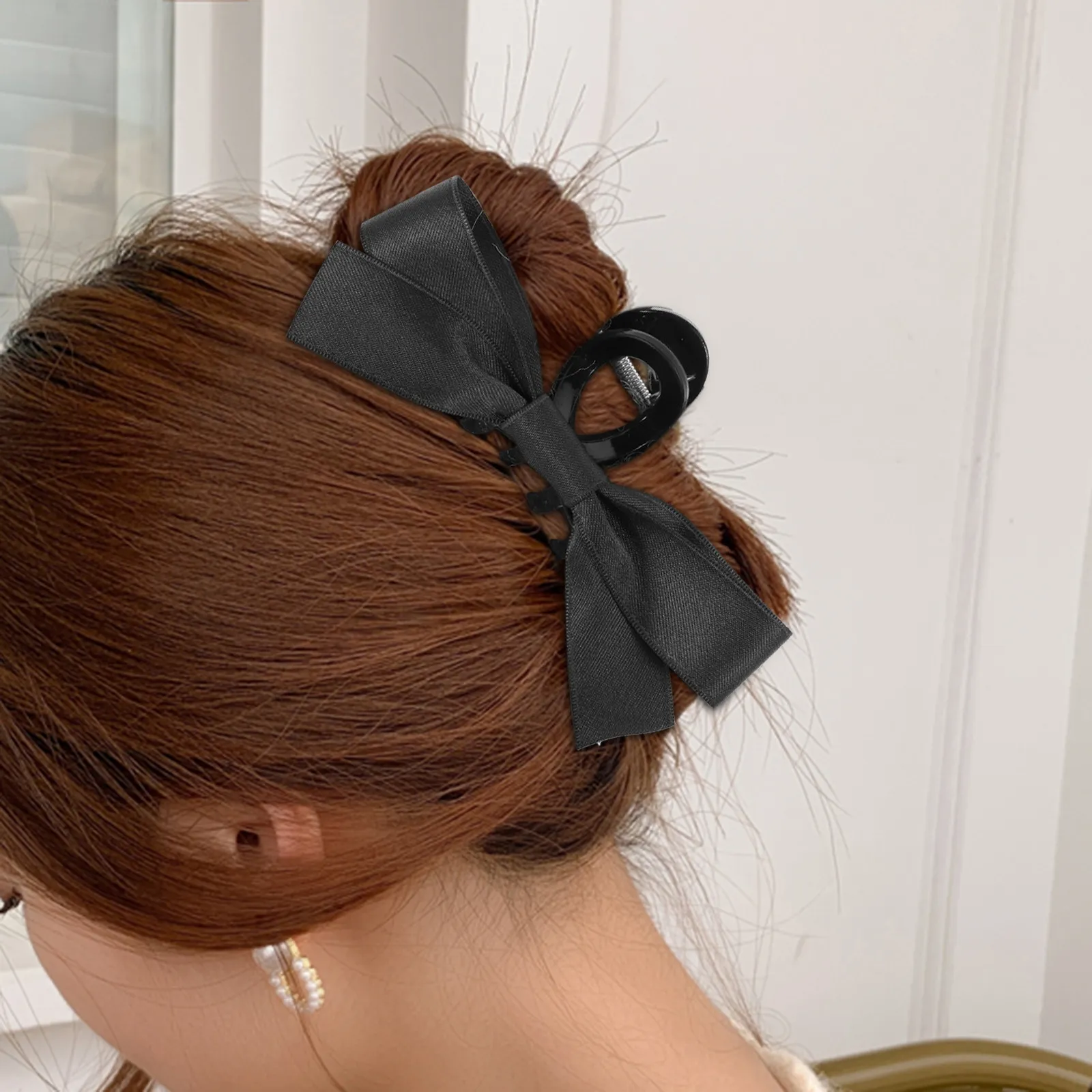 

Набор из 3 заколок-крабов для волос с бантом, изысканные декоративные большие заколки-крабы для женщин, для всех типов волос, для умывания и макияжа