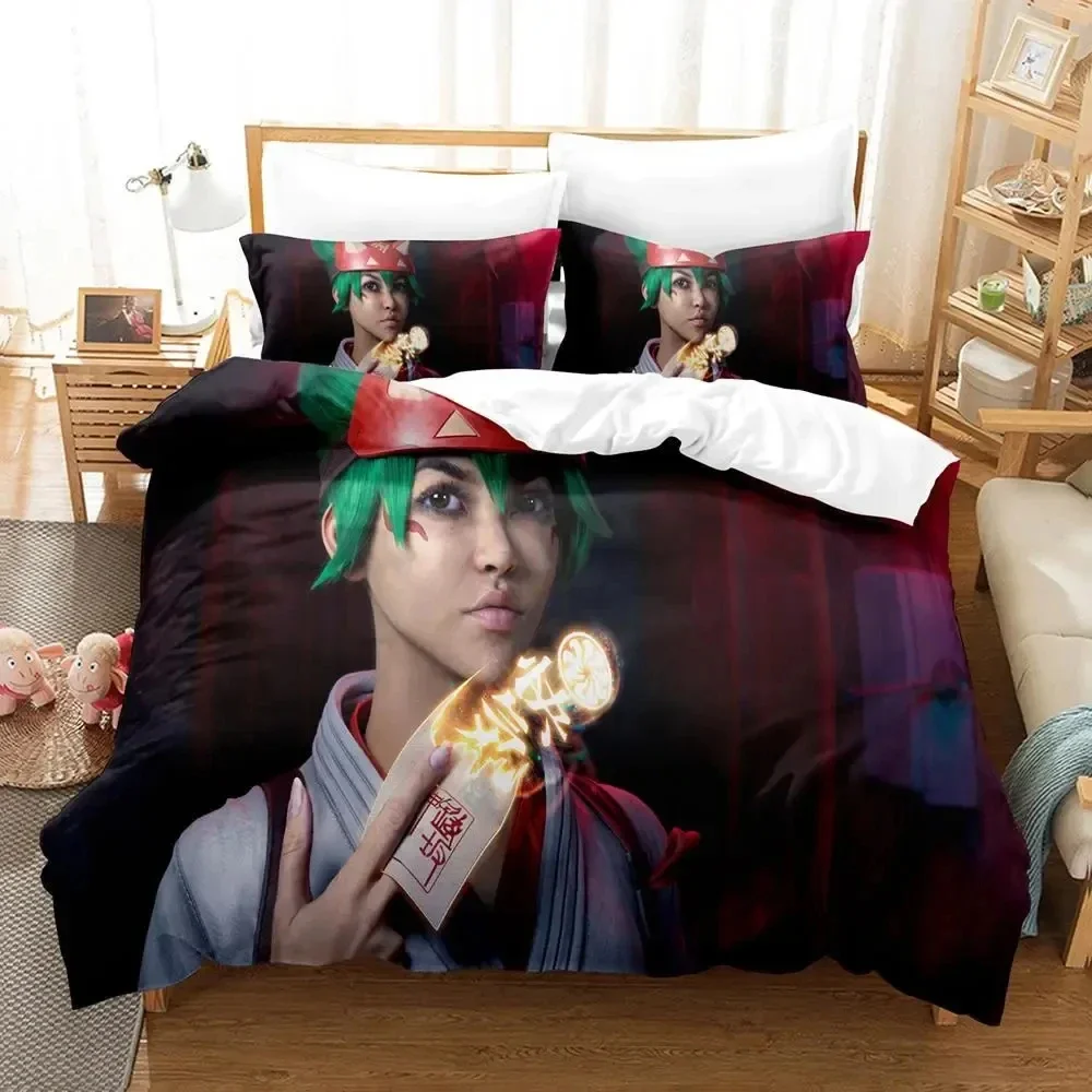 

3D Game Overwatch Kiriko Heads Bedding Set,Duvet Cover Bed Set Quilt Cover Pillowcase,King Queen Twin Size Boys Girls Adults