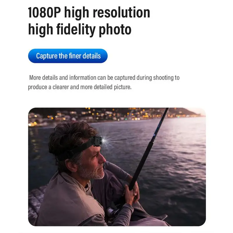 كاميرا مثبتة على الرأس، كشافات أمامية مضاءة، كاميرا رياضية، تحكم ذكي في الاستشعار، مستلزمات إلكترونية ممتصة للصدمات للمغامرة #5