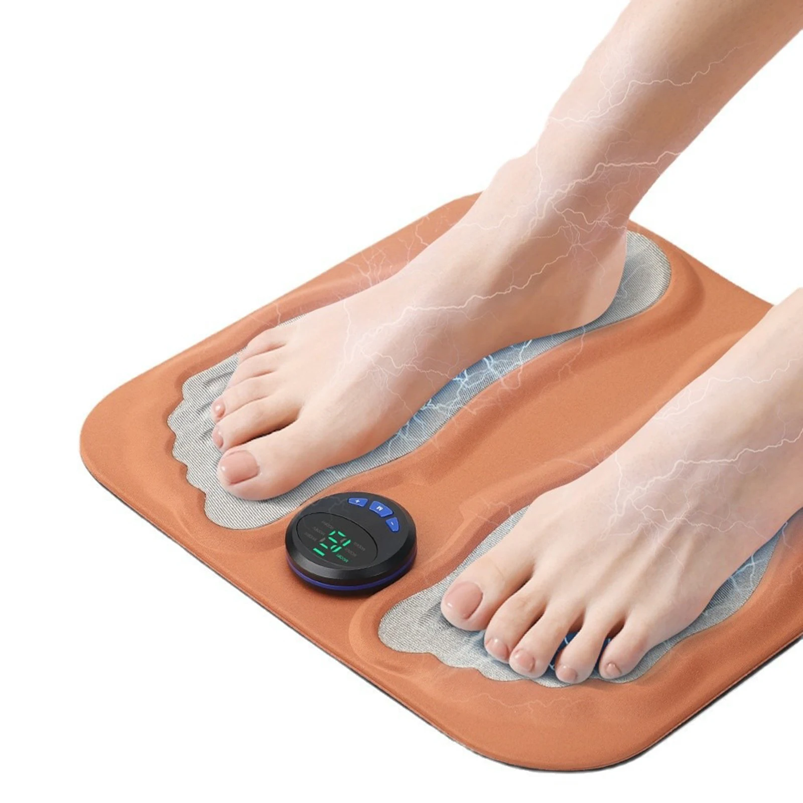 

3D Foot Massage Device with 6 Programs 15 Intensities Portable Rechargeable Muscle Stimulator for Home Workout Sport Elderly Gym