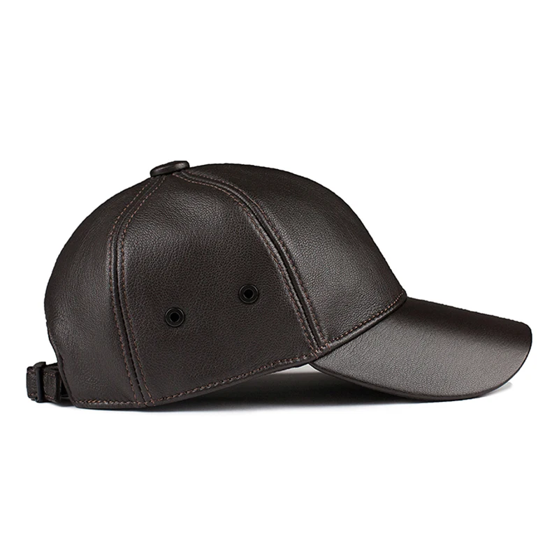 New 2022 Deluxe Top Quality Genuine Leather Man Women Hat Duck Tongue Sheep Skin Outdoor Leisure Baseball Caps Fashion