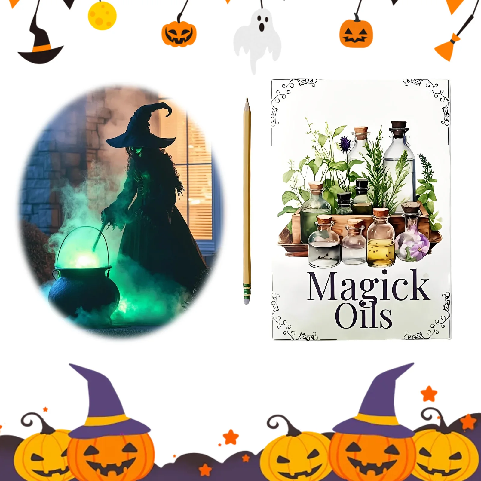 Кухонные заклинания ведьмы и магический путеводитель с травами Магнитные масла Направляющая для быстрого изучения Магические масла Направляющая для создания мощных заклинаний