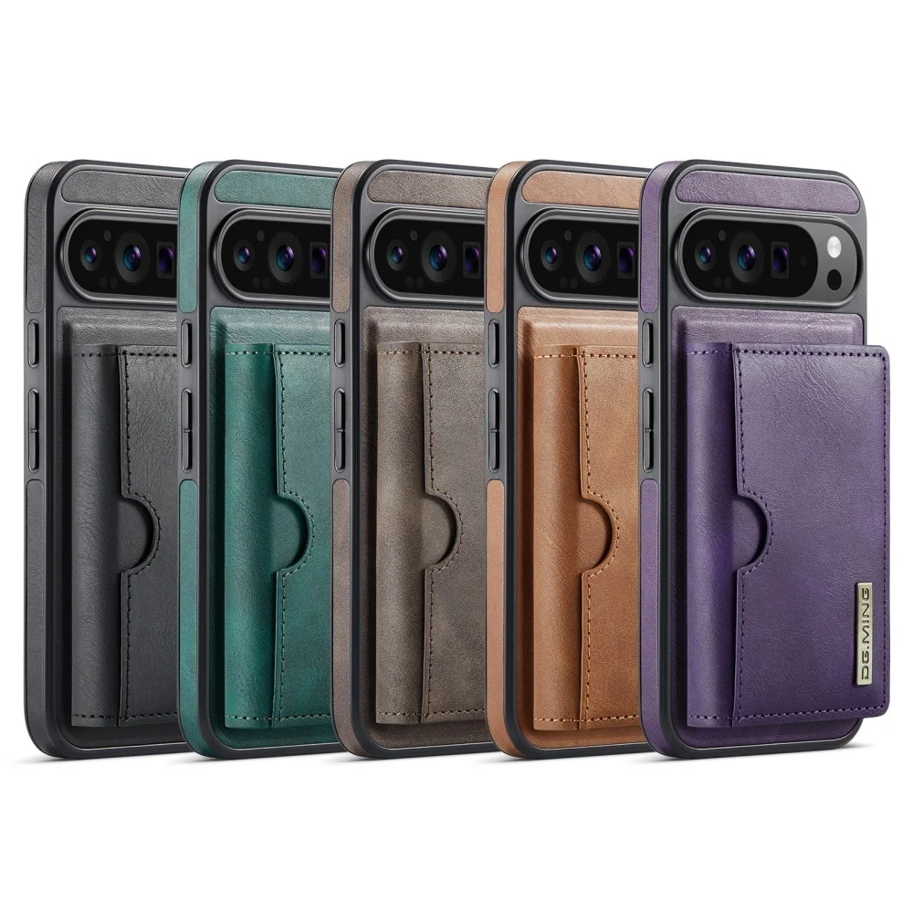 M6 For Pixel 9 Pro XL Magnetic Wallet Protective Case For Google Pixel 9 Pro 2-in-1 Split Phone Case