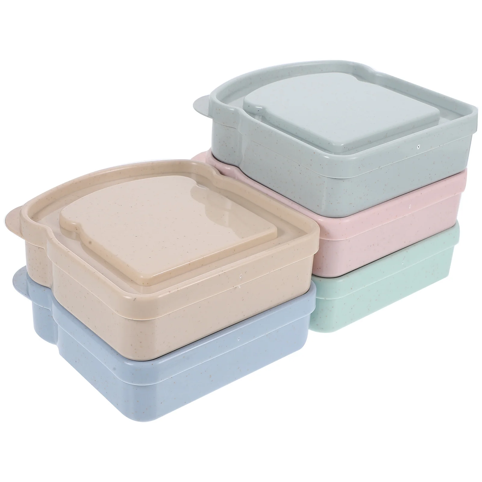 

5pcs Bread Storage Box Sandwich Containers Portable Loaf Holder Sealable Food Container Kitchen Home Bakery Coffee