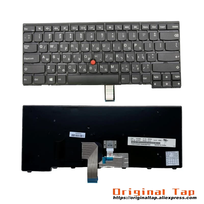 HB Hebrew IL Israel Keyboard for Lenovo Thinkpad L440 L450 L460 T440 T440s T431s T440p T450 T450s T460 04Y0838 00HW890 04Y0876