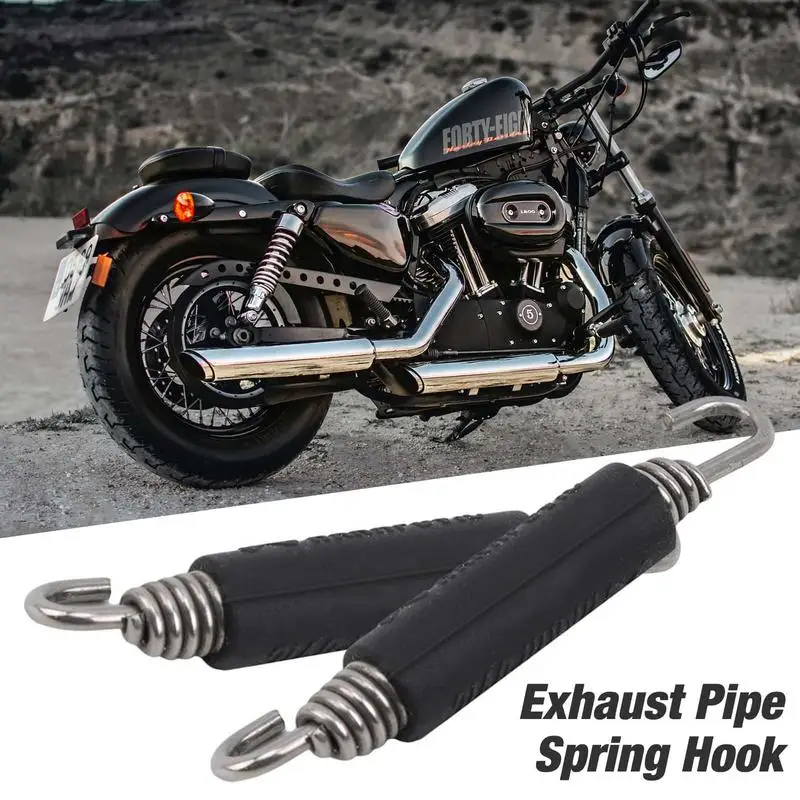 2pcs Motorcycle Exhaust Spring Hooks Stainless Steel For Front Middle Link Pipe Yoshimura AK Muffler  Universal accessories