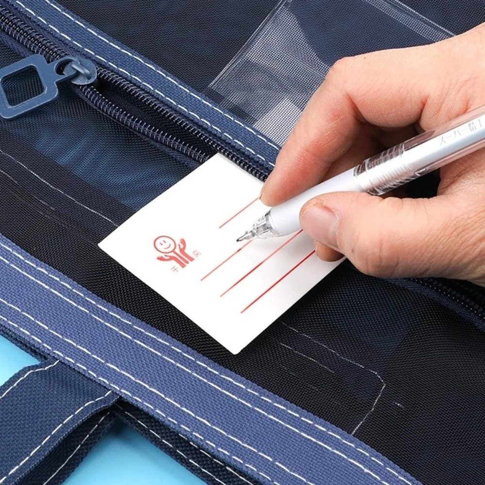 

Легкая сумка на молнии формата А3, креативная холщовая многослойная сетчатая сумка-органайзер для файлов, большая вместительная сумка для хранения книг, офисные принадлежности