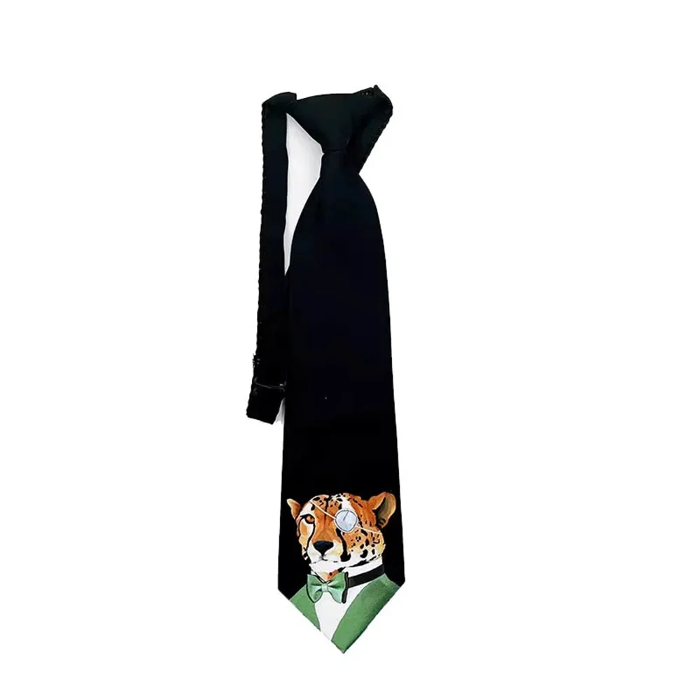 Cool tie shirt female short ins original college style design tidal accessories niche black tiger