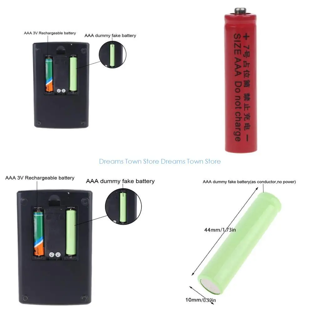 

HX6A Universal No Power 10440 LR03 AM4 AAA Size Dummy Fake Battery for Shell Placehol