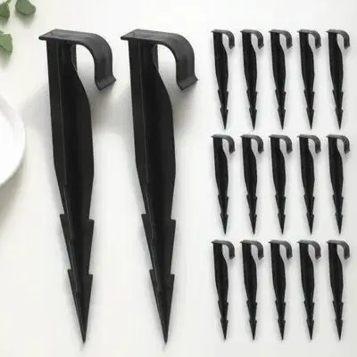 

50pcs Irrigation Pipe Fastening Hooks Barbed Ground Stakes Reusable Drip Hose Support Pegs For Garden Agricultural Construction