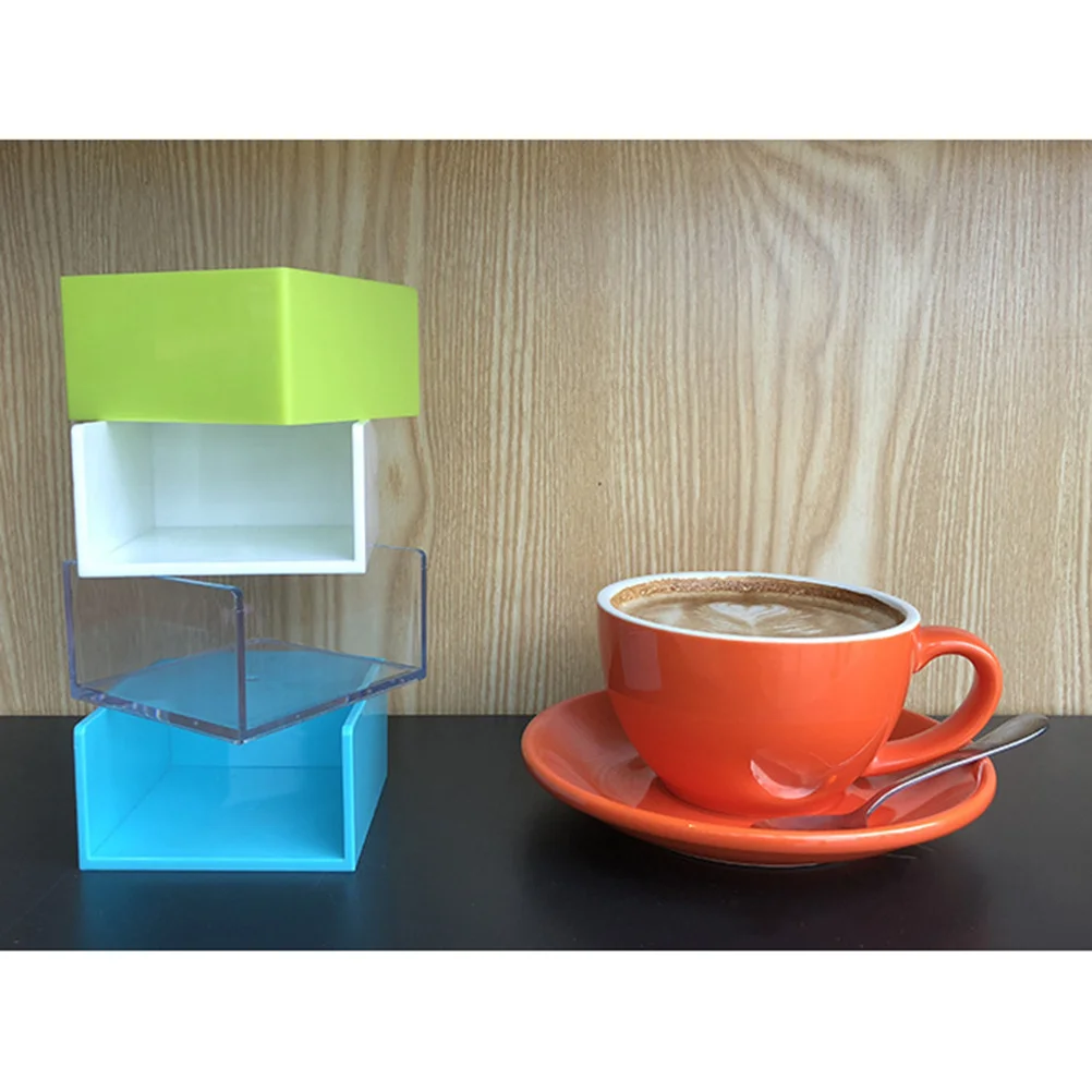 

Memo Holder White Compact Desktop Organizer Self-Stick Note Dispenser Anti-Slip Wear Resistant For Home Office School Use