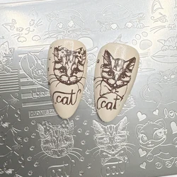 XMQ NAIL ART STAMPING PLATES CUTE CATS IMAGE TEMPLATES