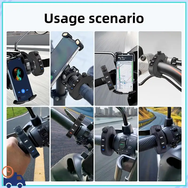 

Waterproof Bluetooth Media Controller For Motorcycle Handlebar, Wireless Remote For Bikes