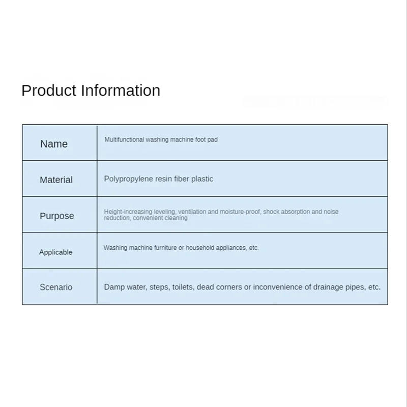 4 ชิ้นเครื่องซักผ้าความสูงเพิ่มแผ่น Anti Pads Silent Skid Raiser Mat เครื่องซักผ้าเครื่องเป่าขาตั้งรองรับ 8.5 ซม