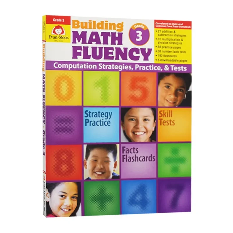 

Evan-Moor Building Math Fluency: Grade 3 Workbook,aged 7 8 9 10, English book 9781596732582