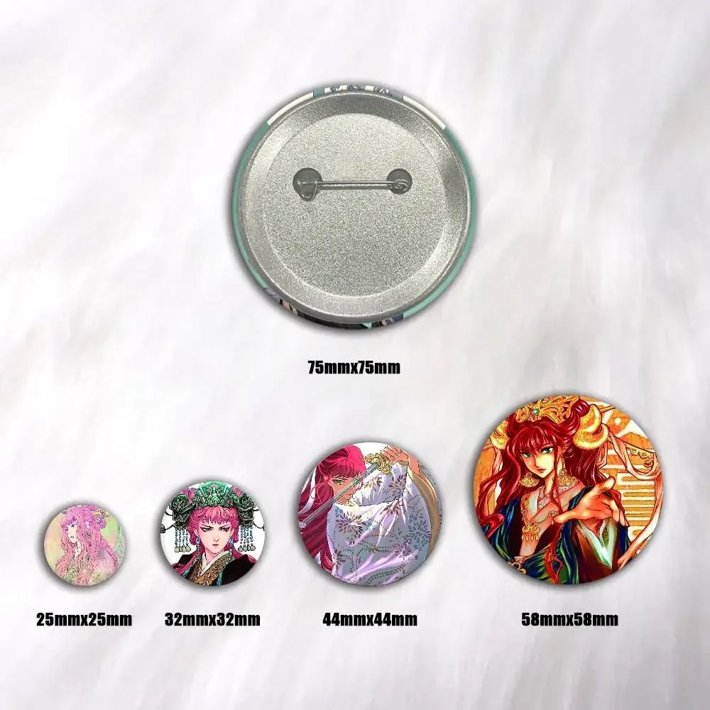 YOKO Anime The Twelve Kingdoms Creative Round Button Badges Cute Pin Brooch for Backpack Clothes Lapel Jewelry