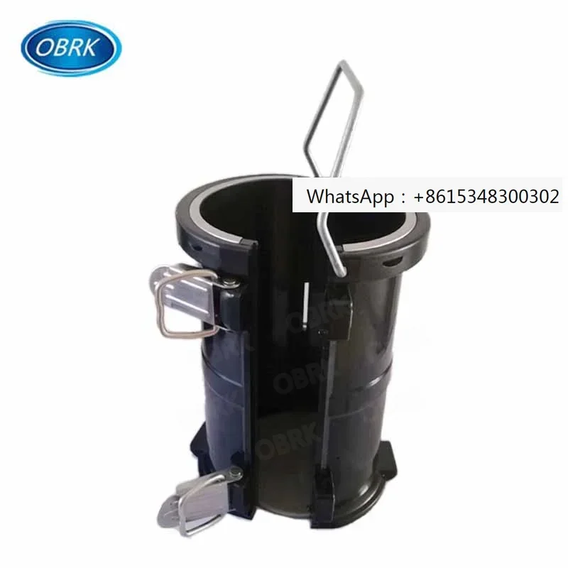 

Black Detachable Cylinder Concrete Test Mould With Base/Plastic Concrete Cube Mould
