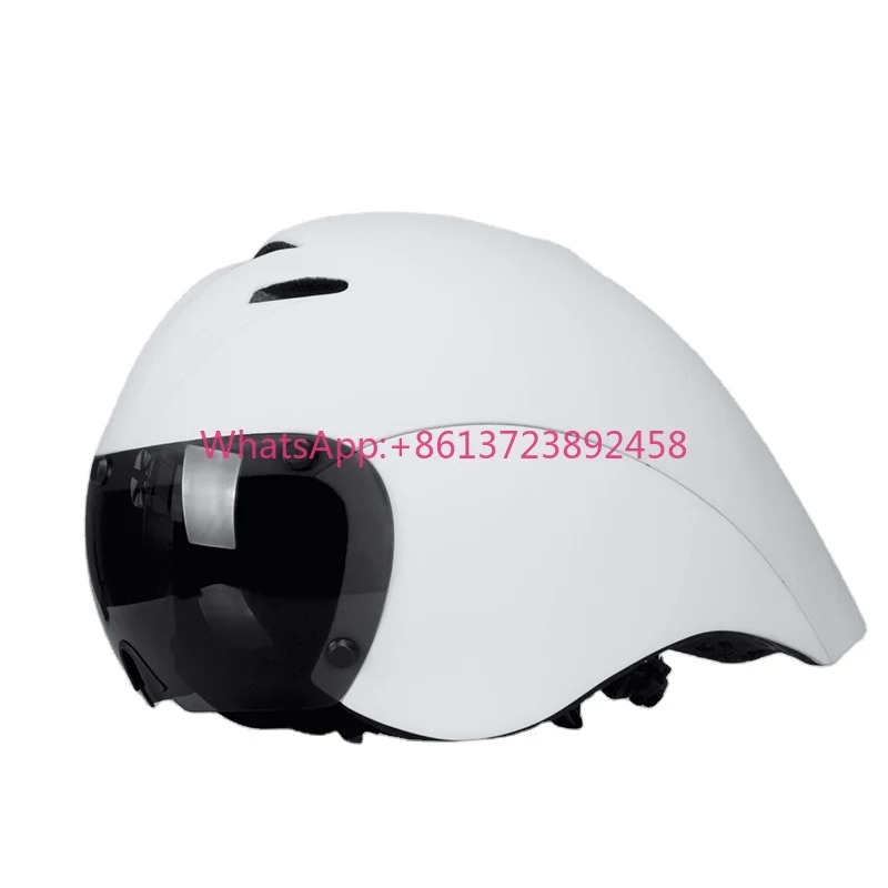 Professional Triathlon League Time Trial Helmets Road Bike Cycling aero Pneumatic Helmet with Magnetic Goggles