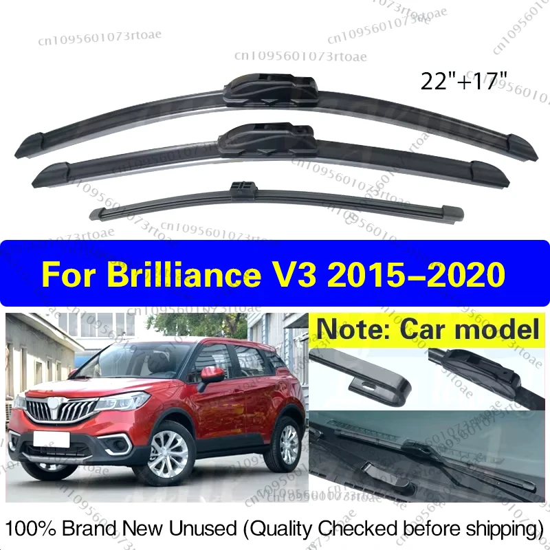 

For Brilliance V3 2015 2016 2017 2018 2019 2020 Car Front Rear Wiper Blades Brushes Cutter Windshield Windshield Car Accessories