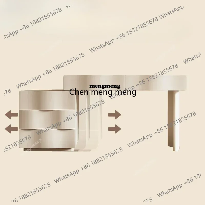 

E8000Girl Nordic Organizer Dresser Table Vanity Makeup Bedroom Modern Dressers Mirror Drawer Penteadeira Para Quarto Kawaii Furn