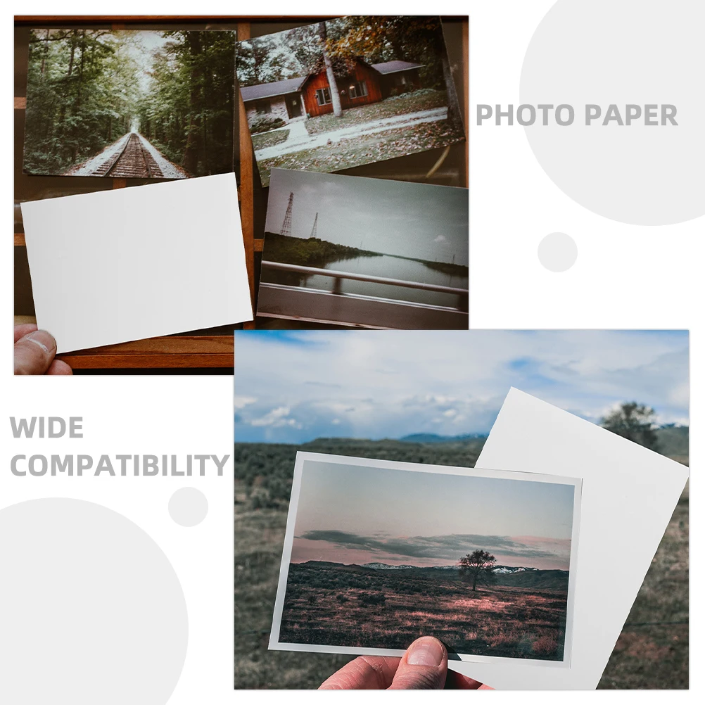 100 Sheets Photo Paper 6 Inch Papers Diy Daily Printer Photographic Coated