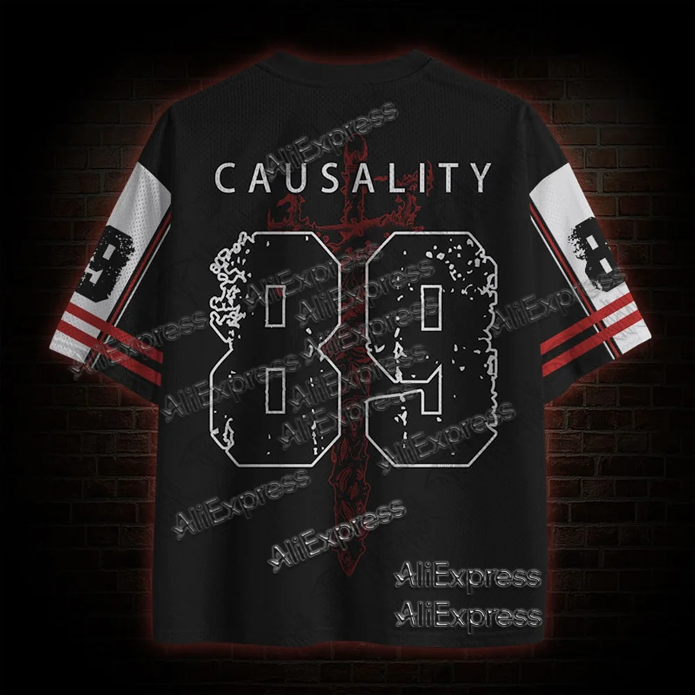 (ZZ) New Dark Series, Street Trendy Quick Drying Mesh Jersey, Sports Breathable Adult V-neck T-shirt, Handsome and Comfortable view 2