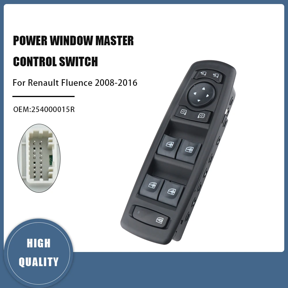 254000015R interruptor de ventana eléctrico para Renault Fluence Megane 3 Laguna 3 2008-2016 accesorios de coche 25400-0015R conductor izquierdo